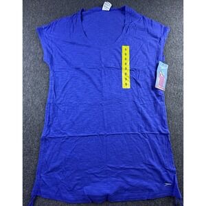 Speedo Swim Cover Up Womens Small Blue Adjustable Length Logo Beach Cover-Up New